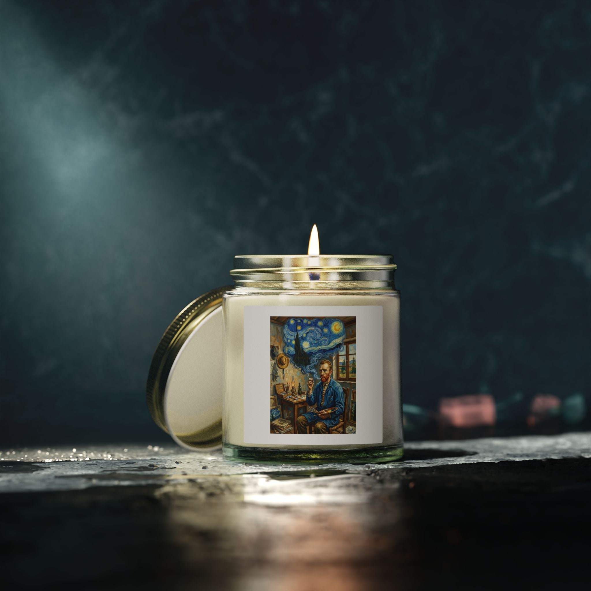 Van Gogh Studio Coconut Apricot Scented Candle