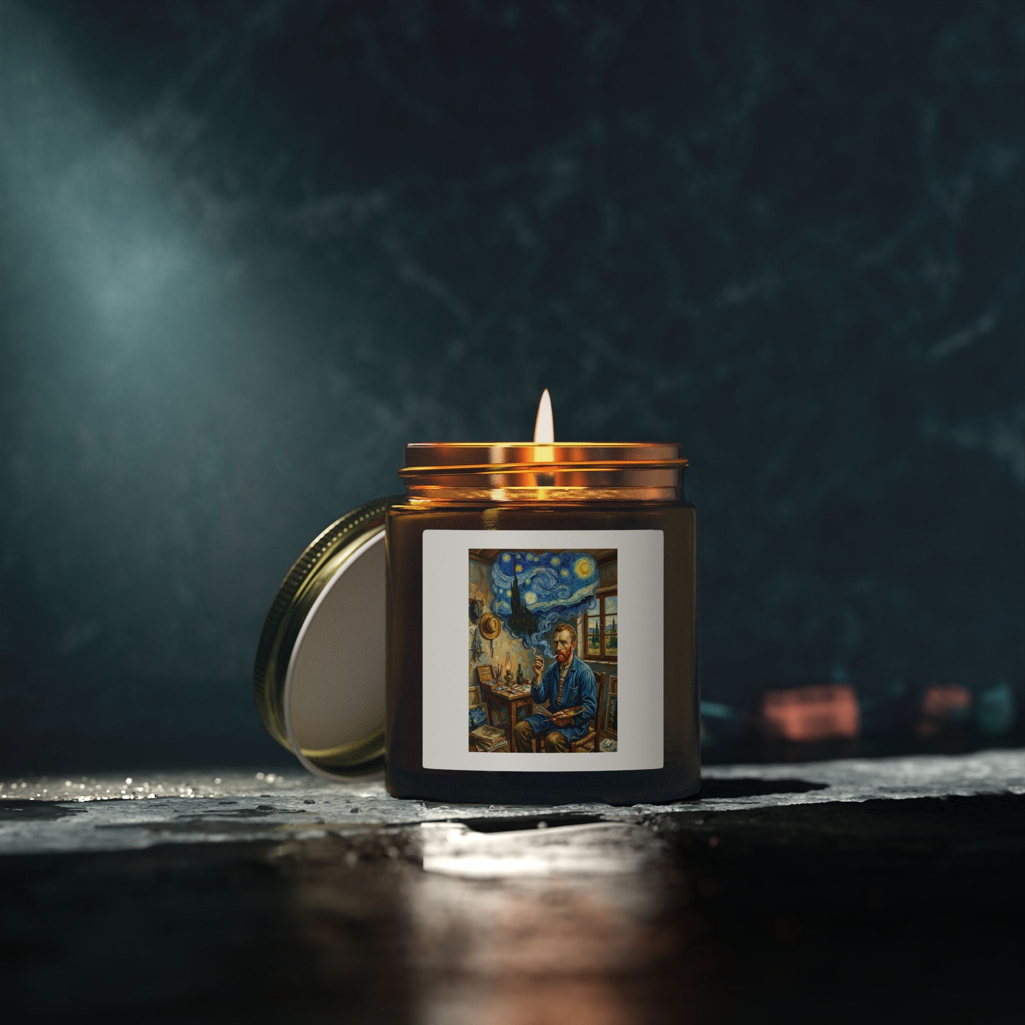 Van Gogh Studio Coconut Apricot Scented Candle